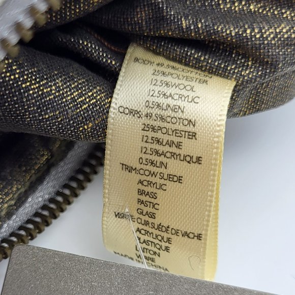 Anthropologie Miss Albright Embroidered Embellished "F" wristlet, NWT - Picture 5 of 6